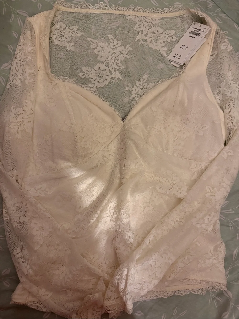 Abercrombie & Fitch Zoe Bra-Free Lace Top - Picture 7 of 7